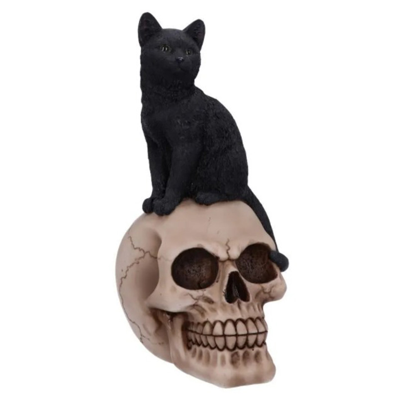 Статуэтка Skull Black Cat Черный в Екатеринбурге | Loft Concept 