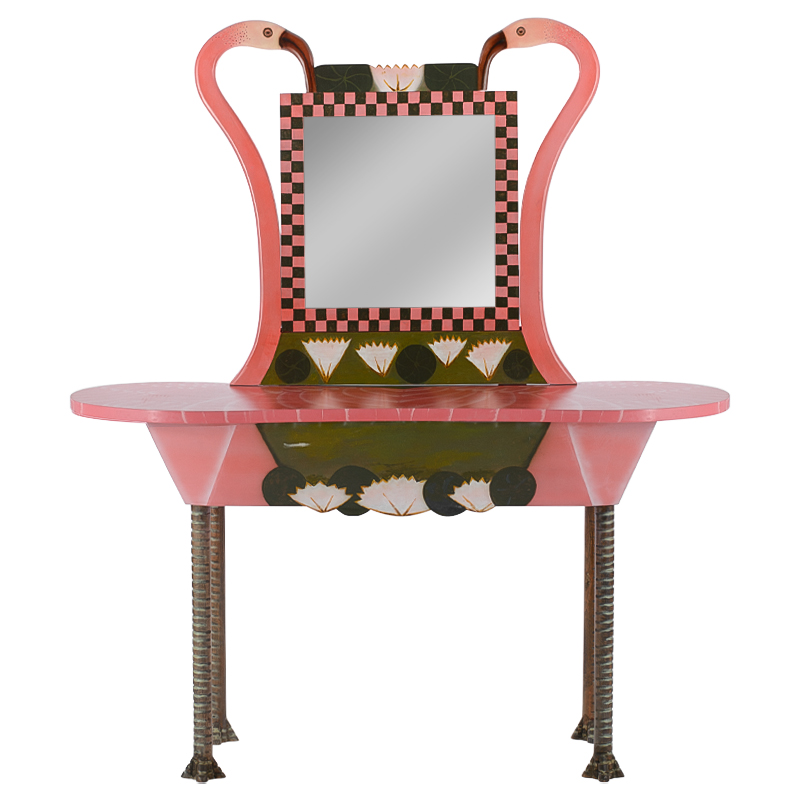 Трельяж Flamingos and Lotus Dressing Table Розовый Латунь в Екатеринбурге | Loft Concept 