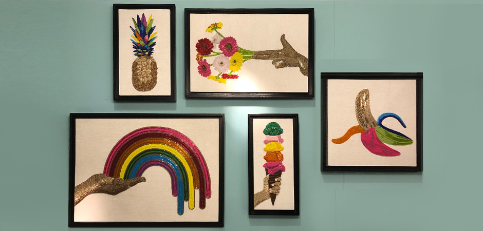 Панно Jonathan Adler RAINBOW BEADED WALL ART - фото №1