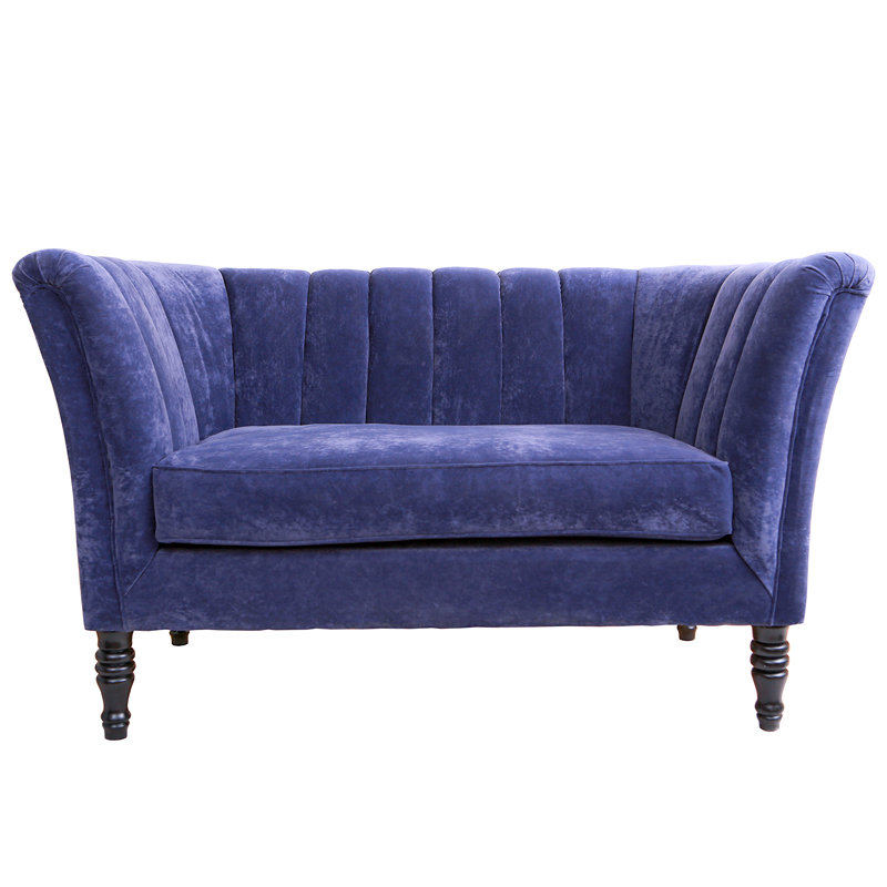 Диван Joffroi Sofa velour blue Синий в Екатеринбурге | Loft Concept 