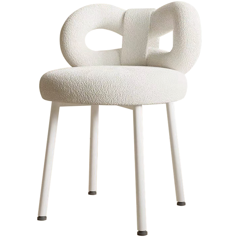 Стул Claire White Boucle Chair Белый в Екатеринбурге | Loft Concept 