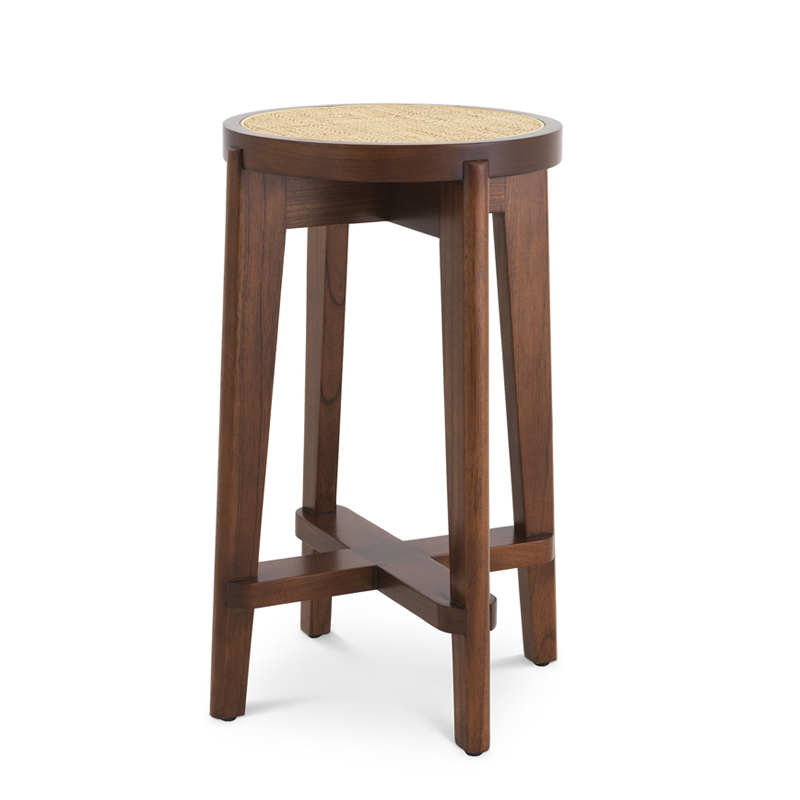 Полубарный стул Eichholtz Counter Stool Dareau brown Бежевый Коричневый в Екатеринбурге | Loft Concept 