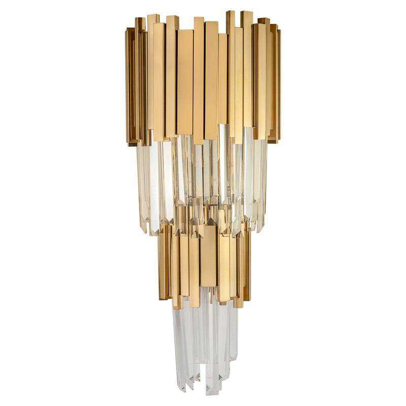 Бра Luxxu Modern Cascade Wall Lamp Gold 58 Золотой Прозрачное Стекло в Екатеринбурге | Loft Concept 