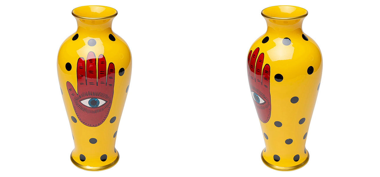 Ваза желтая Fatima Magic - фото