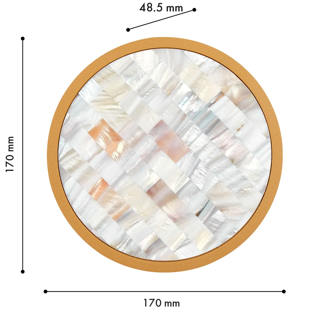 Бра в форме диска с перламутровыми прямоугольниками из морской ракушки Touch of Marine Charm в Екатеринбурге