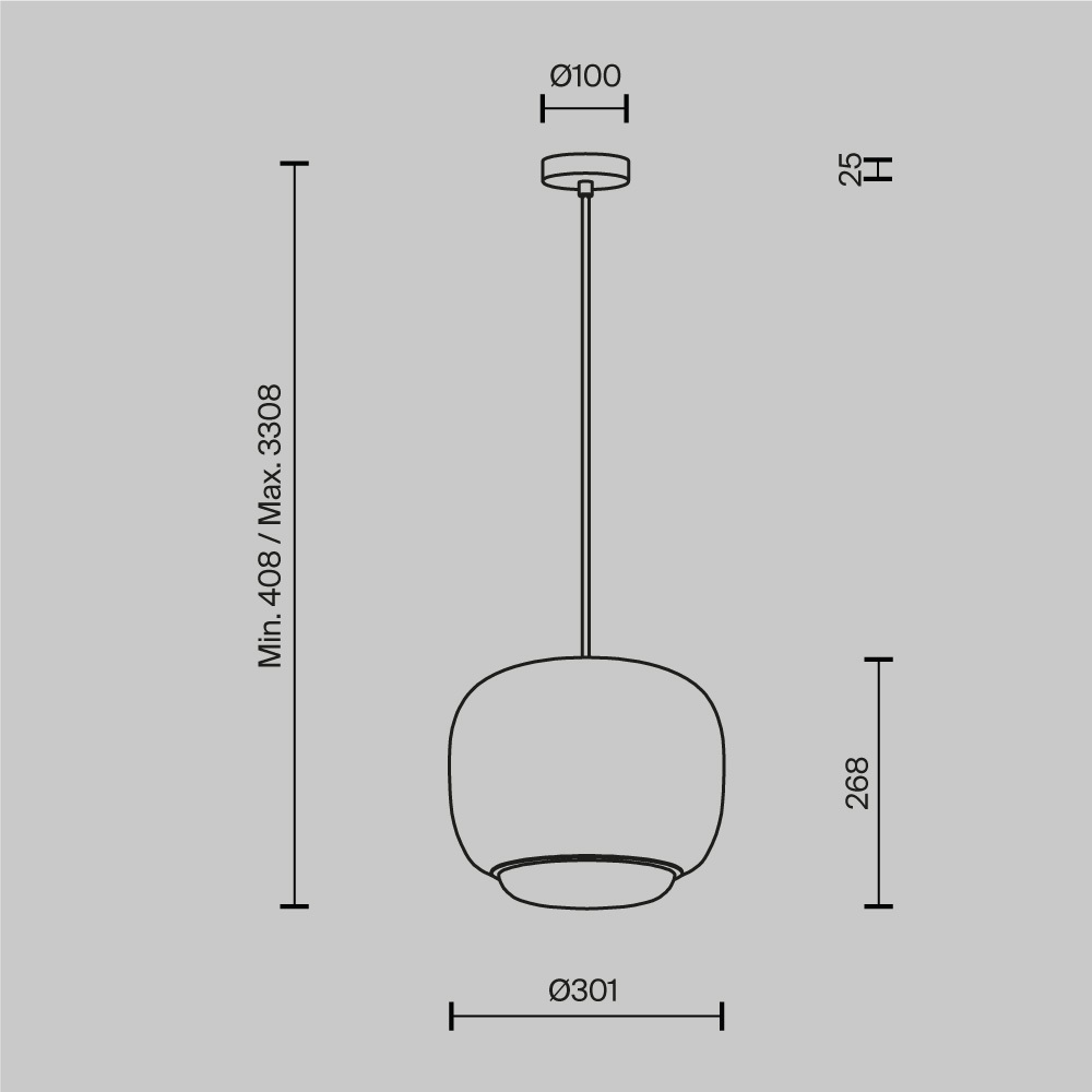 Подвесной светильник Brio Белый 3000К 20Вт в Екатеринбурге