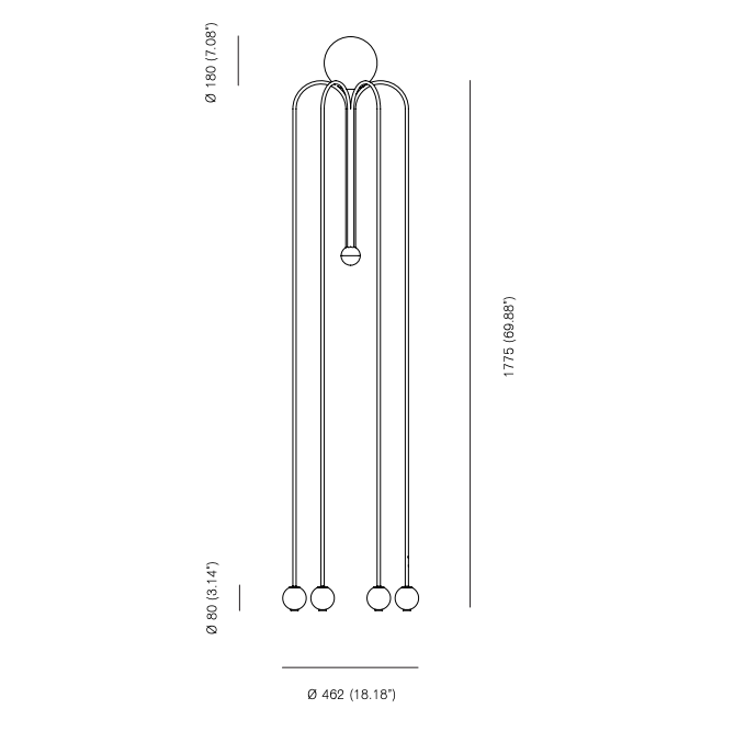 Торшер Michael Anastassiades Fontana Amorosa  Bellagio в Екатеринбурге