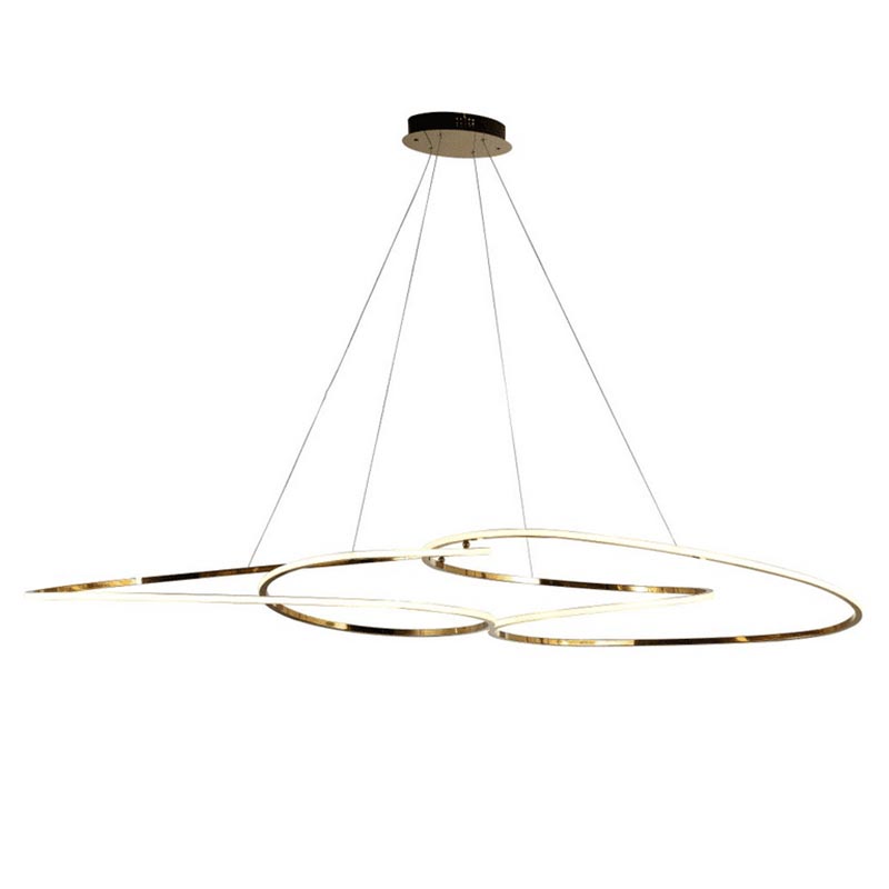 Люстра Adenor Ring Horizontal Gold Chandelier Золотой в Екатеринбурге | Loft Concept 