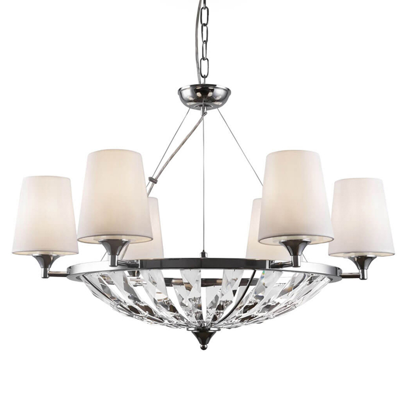 Люстра Odarnat Chandelier chrome Белый Хром в Екатеринбурге | Loft Concept 