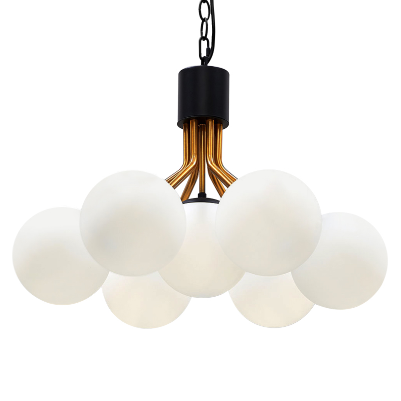 Люстра Berries Chandelier White Balloons Bronze Black 7 Белый Бронза Черный в Екатеринбурге | Loft Concept 