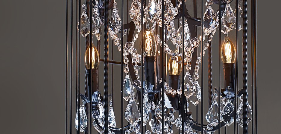 Люстра Steampunk Birdcage Chandelier 45 black Люстра Steampunk Birdcage Chandelier 45 black - Loft-Concept в Екатеринбурге