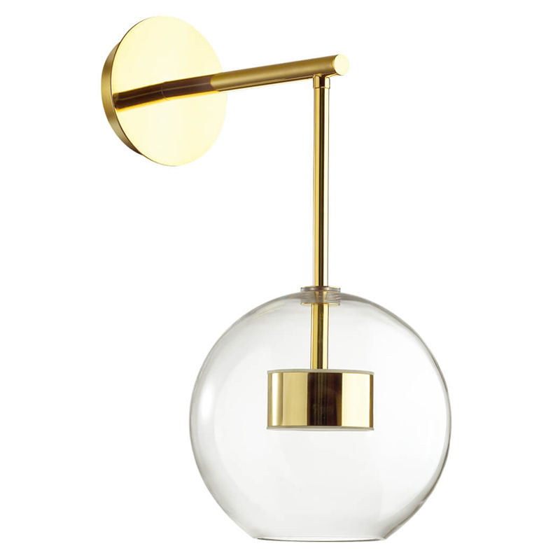 Бра Transparent Bubble Sconce gold Прозрачный Глянцевое золото в Екатеринбурге | Loft Concept 