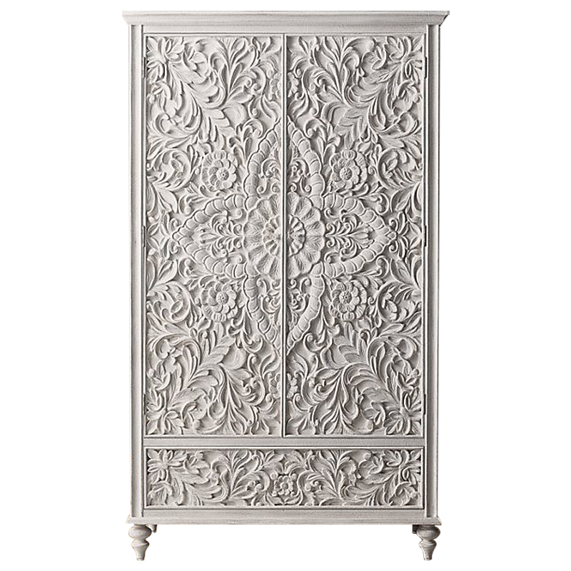 Шкаф Indian Antique White Furniture Cabinet белый Белый в Екатеринбурге | Loft Concept 