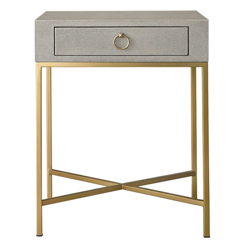 Gaston Stingray Texture Gray Side Table Приставной стол серый скат Золотой Серый в Екатеринбурге | Loft Concept 