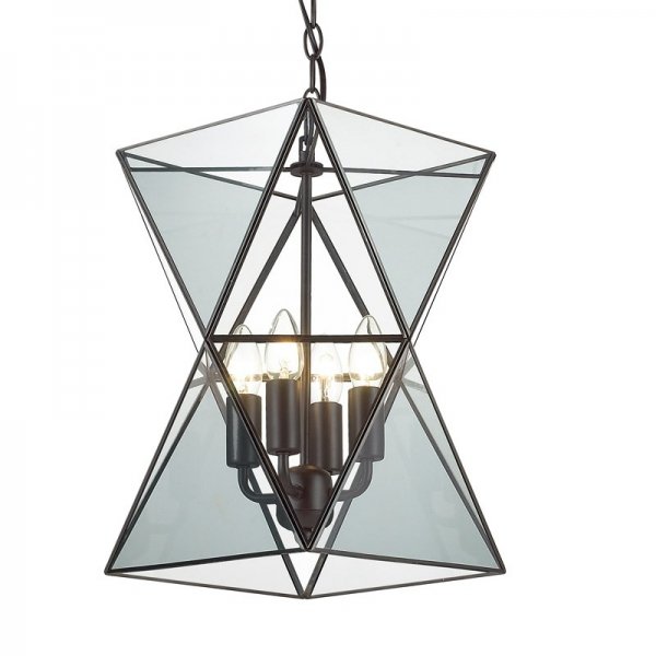 Люстра PolyPyramid Glass Pendant 4 Прозрачный в Екатеринбурге | Loft Concept 