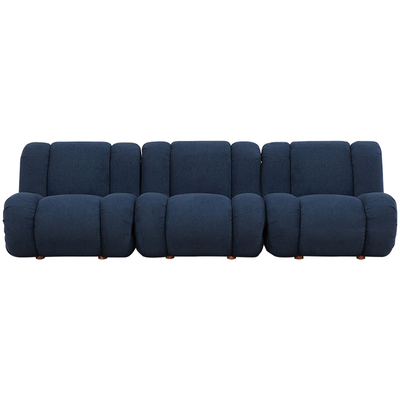 Модульный диван Erasmus Modular Sofa Blue Синий Коричневый в Екатеринбурге | Loft Concept 