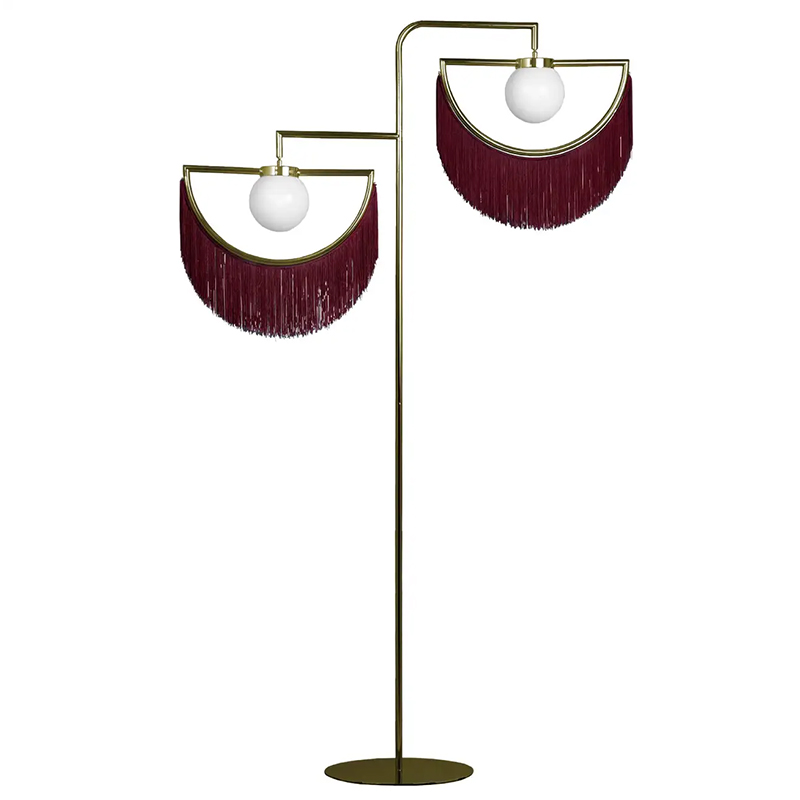 Торшер Wink Standing Lamp by Houtique Wine Золотой Бургундский красный в Екатеринбурге | Loft Concept 