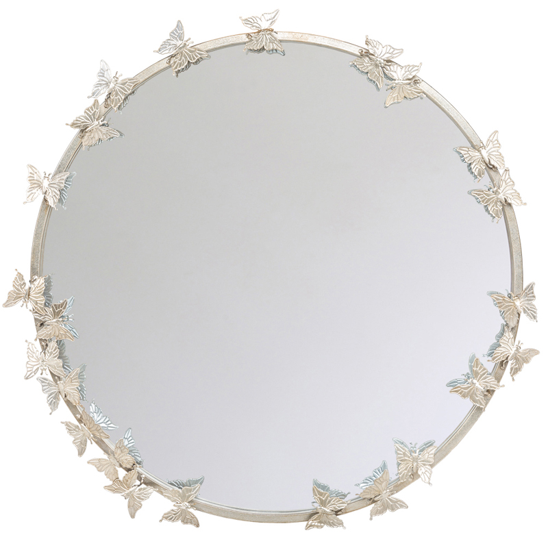 Зеркало Butterflies Circle Silver Mirror  в Екатеринбурге | Loft Concept 