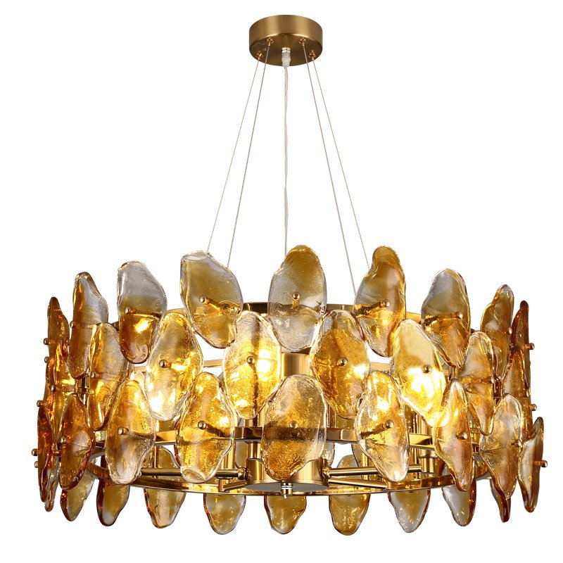 Люстра Amber Shells Chandelier Латунь Янтарь (Amber) в Екатеринбурге | Loft Concept 