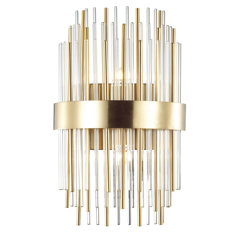 Бра Glass Stripes In The Belt Sconce Прозрачный Глянцевое золото в Екатеринбурге | Loft Concept 