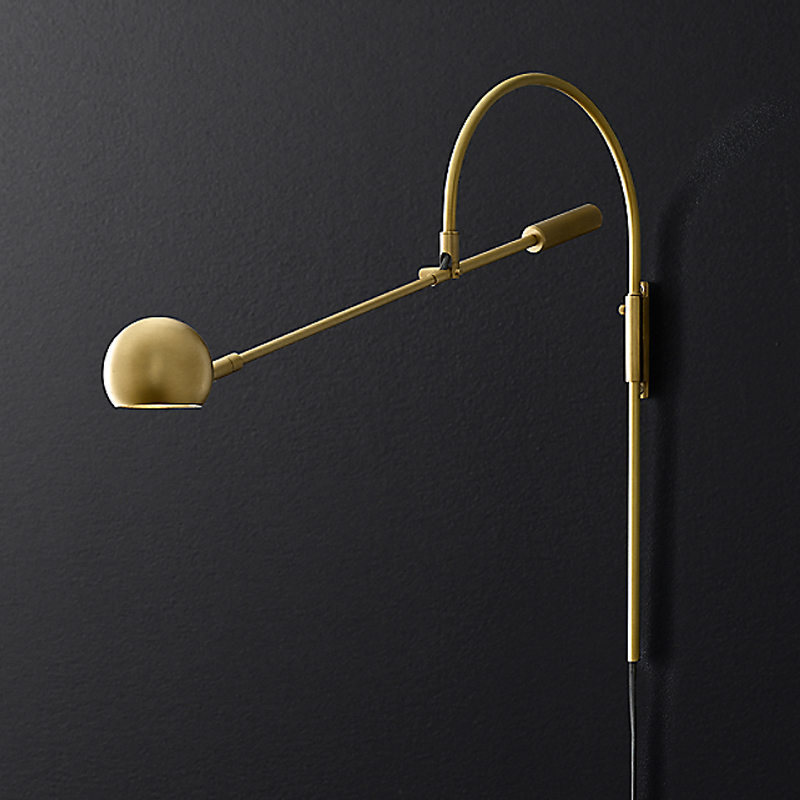 Бра Restoration Hardware ORBITER II Wall lamp Brass Латунь в Екатеринбурге | Loft Concept 