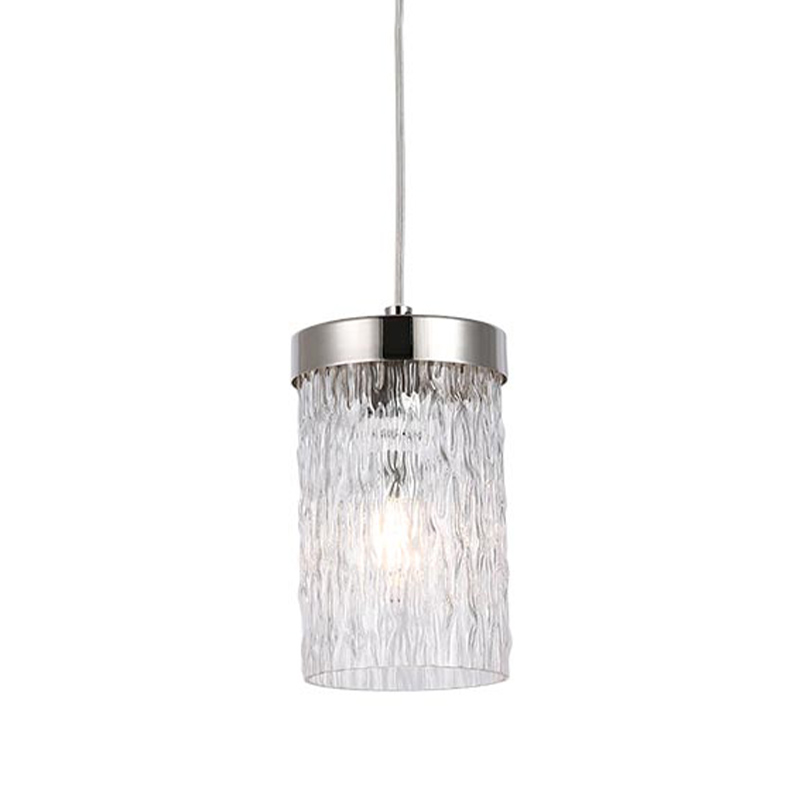 Подвесной светильник Estebe Nickel Glass Hanging Lamp Никель Прозрачный в Екатеринбурге | Loft Concept 