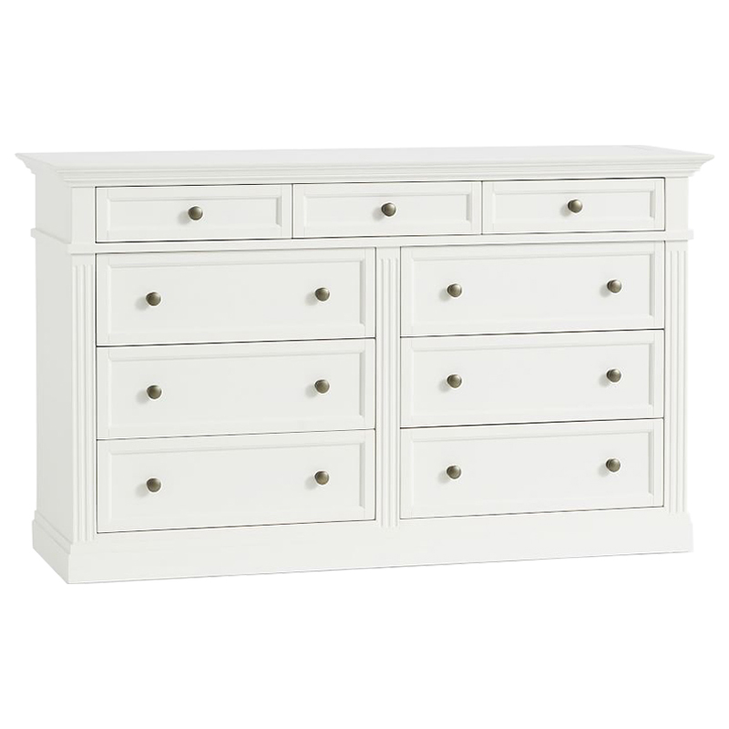 Комод 9 ящиков Benjamin Chest of 9 Drawers Бежево-серый Белый Коричневый в Екатеринбурге | Loft Concept 