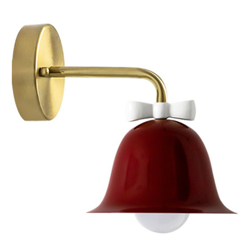 Бра Колокольчик Bell with Bow Red Wall Lamp Красный Красный Белый Золотой в Екатеринбурге | Loft Concept 