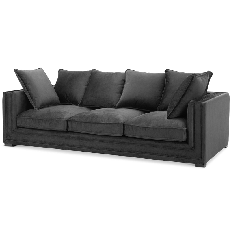 Диван Eichholtz Sofa Menorca black Черный в Екатеринбурге | Loft Concept 