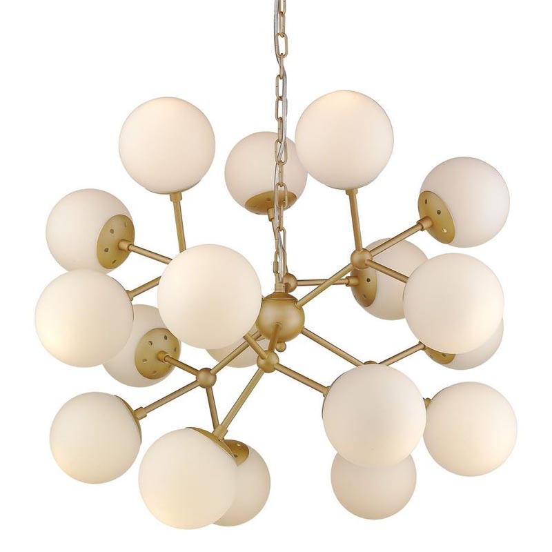 Люстра Berries Chandelier white matt 75 Золотой Белое матовое стекло в Екатеринбурге | Loft Concept 