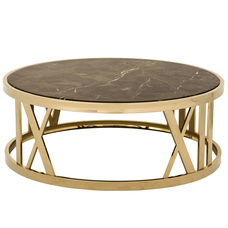 Кофейный стол Eichholtz Coffee Table Baccarat Глянцевое золото Коричневый в Екатеринбурге | Loft Concept 