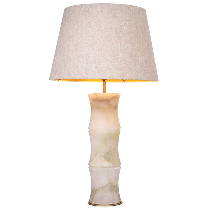 Настольная лампа Eichholtz Table Lamp Bonny Alabaster Латунь Бежевый Бежево-серый в Екатеринбурге | Loft Concept 