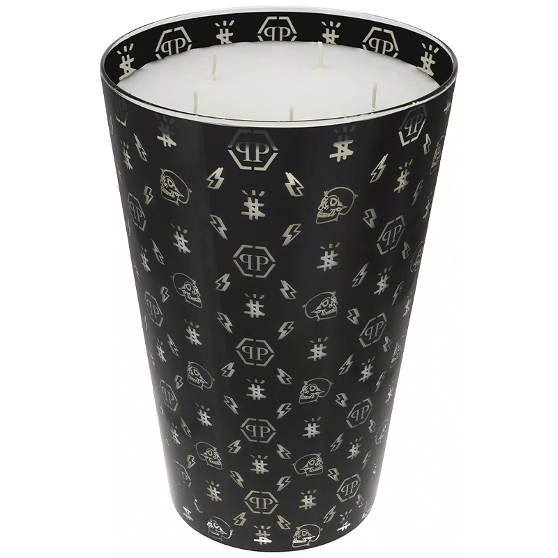 Свеча Philipp Plein Candle Monogram XL Черный Белый в Екатеринбурге | Loft Concept 