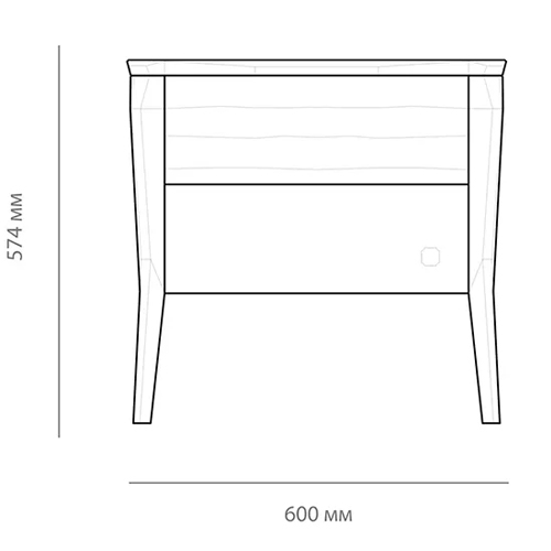 Тумба прикроватная из массива дуба с 2-мя ящиками Tasteful Furniture в Екатеринбурге