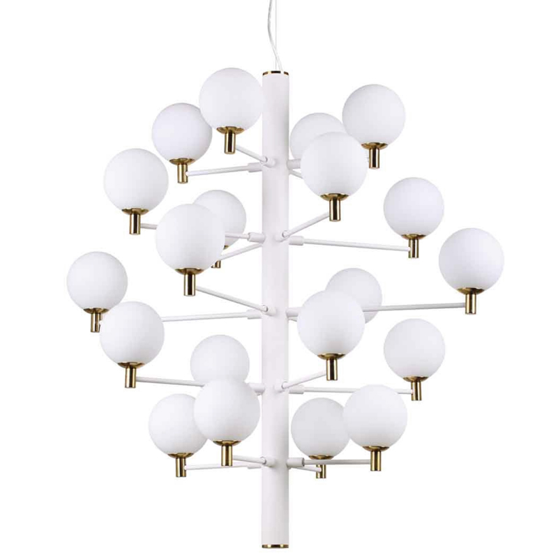 Люстра Italian Globe Abstraction Light White 20 Белый Золотой в Екатеринбурге | Loft Concept 