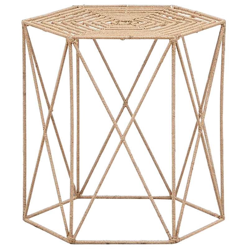 Приставной стол Wicker Alma Side Table Бежевый в Екатеринбурге | Loft Concept 