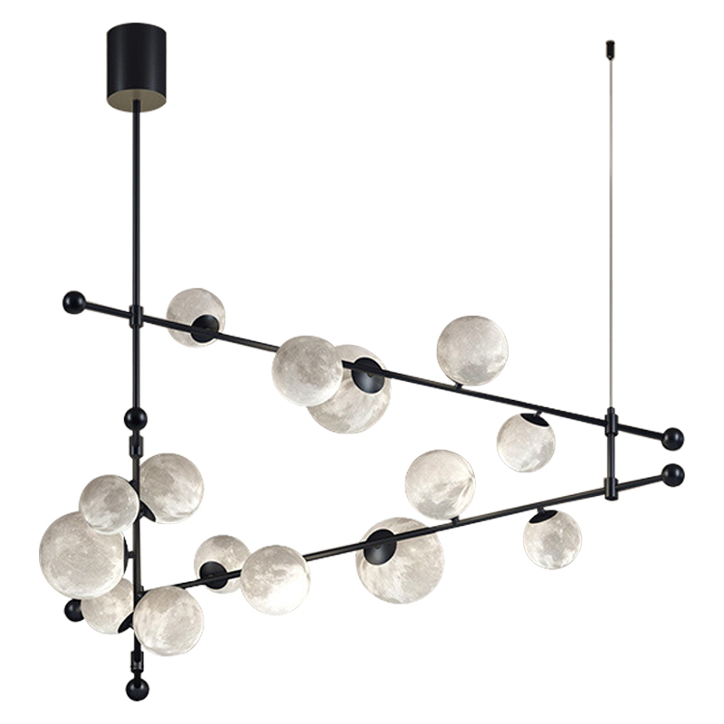 Светильник Tech Lighting Modern Rail Geometric Linear Suspension 15 Black Черный Белый в Екатеринбурге | Loft Concept 