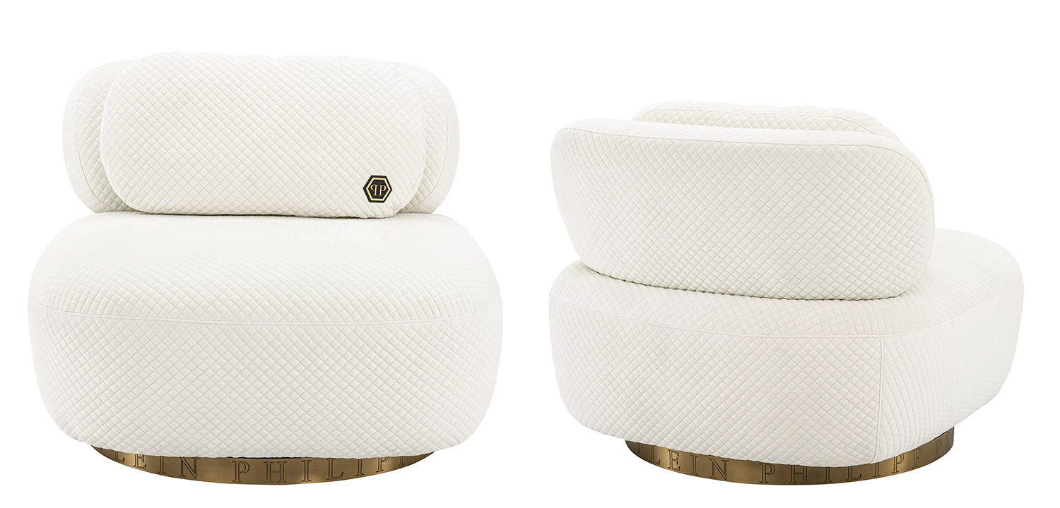 Кресло Philipp Plein Chair Signature White - фото №1