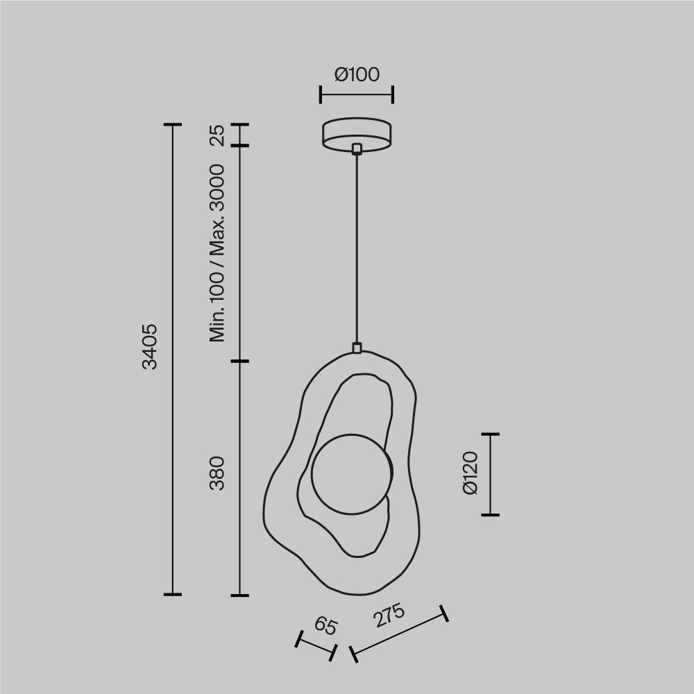 Подвесной светильник Opus в Екатеринбурге