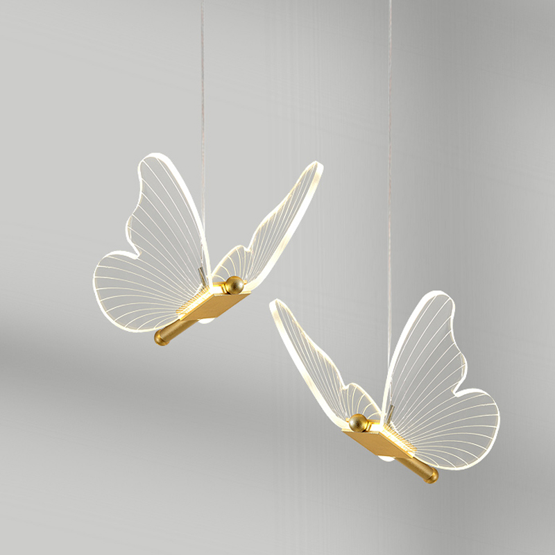 Butterfly Double Pendant Lamp D Прозрачный Латунь в Екатеринбурге | Loft Concept 