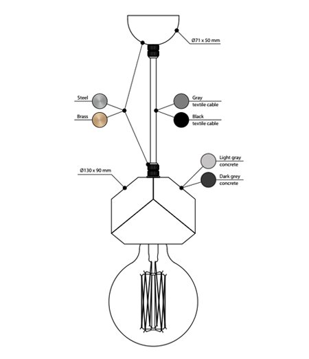 Подвесной светильник BETON MAKT в Екатеринбурге