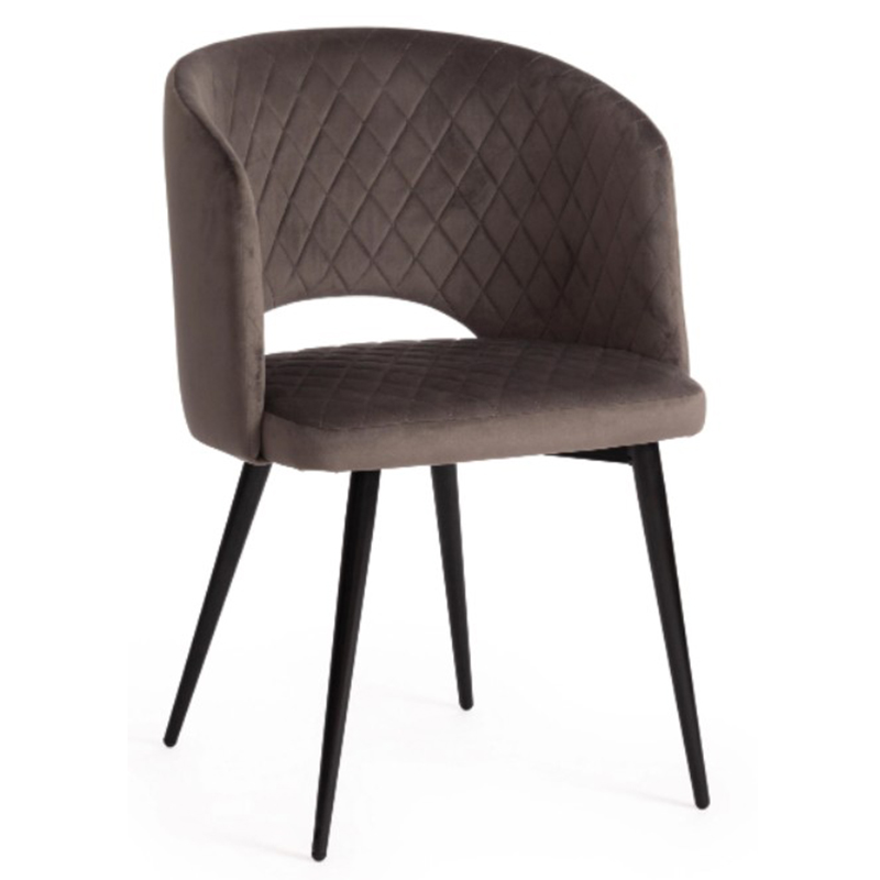 Стул Janice Grey Chair Серый (Gray) Черный в Екатеринбурге | Loft Concept 