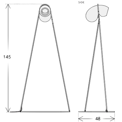 Торшер White glass trap floor lamp в Екатеринбурге