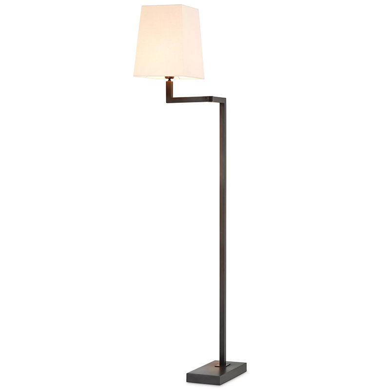 Торшер Eichholtz Floor Lamp Cambell Bronze Белый Темная бронза в Екатеринбурге | Loft Concept 