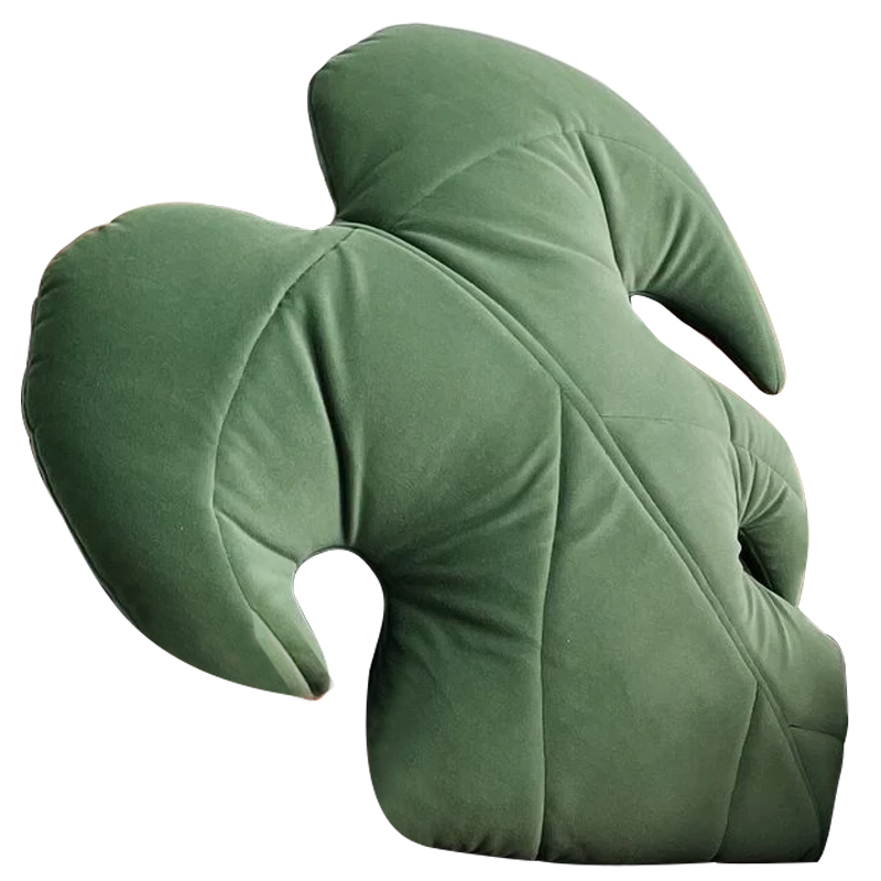 Декоративная подушка Botanical Cushion Monstera Зеленый в Екатеринбурге | Loft Concept 