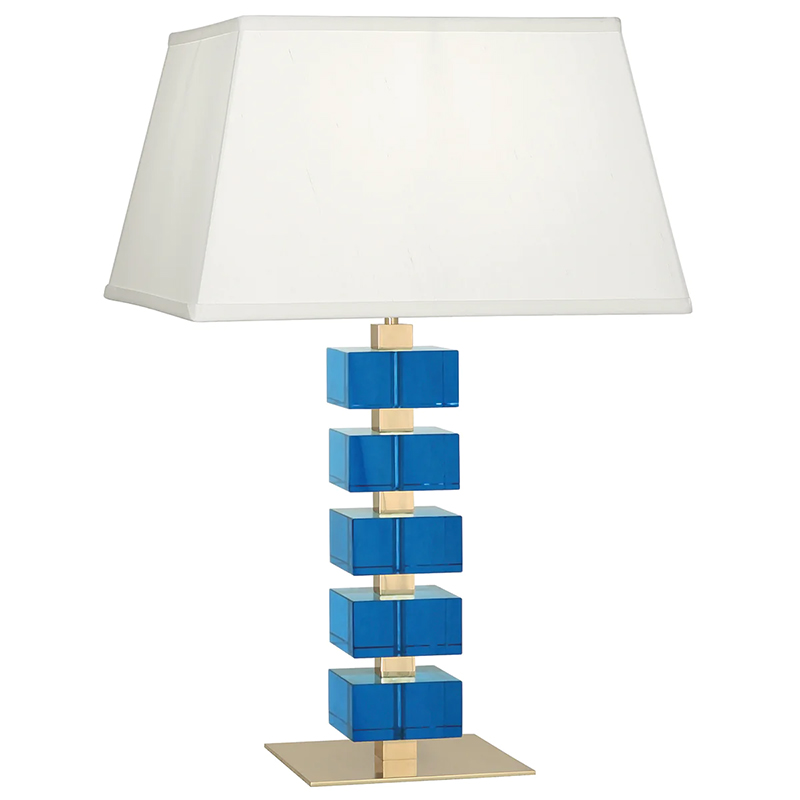 Настольная лампа Monaco Table Lamp Синий Латунь Белый в Екатеринбурге | Loft Concept 