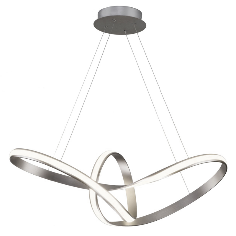 Люстра Mobius Strip Silver Chandelier Никель Сатин в Екатеринбурге | Loft Concept 