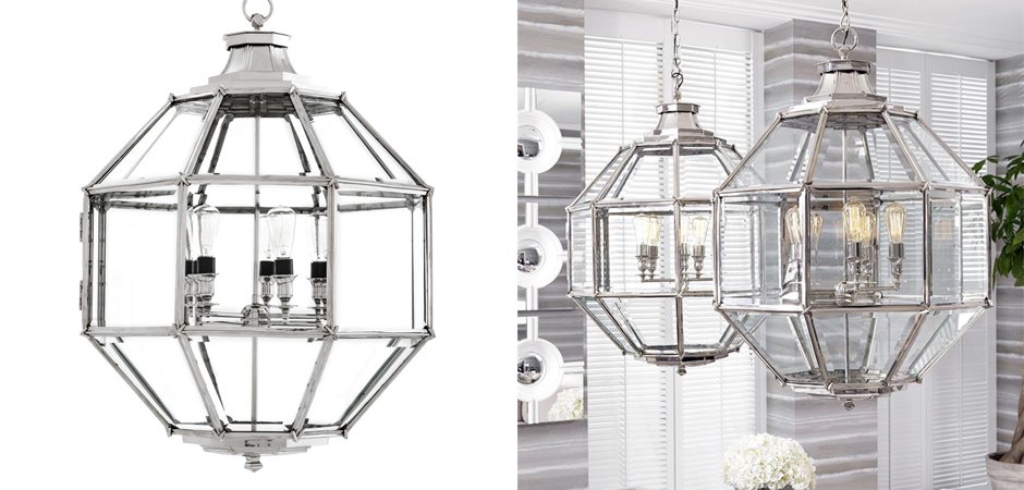Люстра Lantern Owen Nickel L - Loft-Concept в Екатеринбурге
