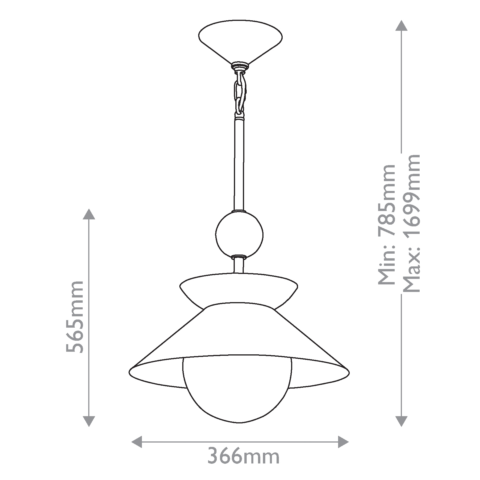 Подвесной светильник латунного цвета с конусовидным белым плафоном Quintiesse в Екатеринбурге
