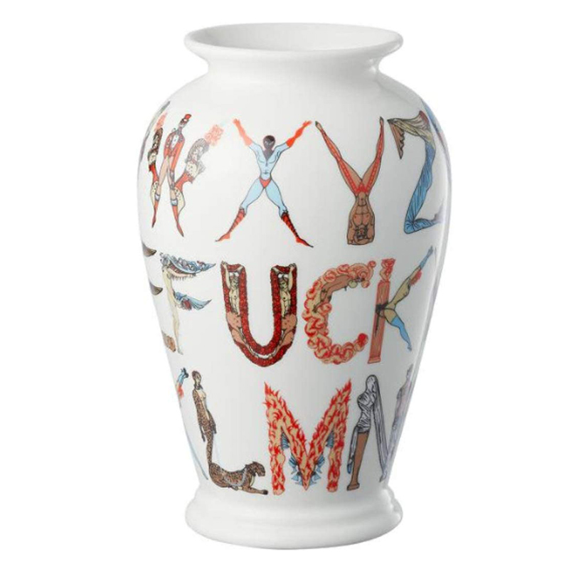 Ваза Supreme Alphabet Vase Белый Мульти в Екатеринбурге | Loft Concept 